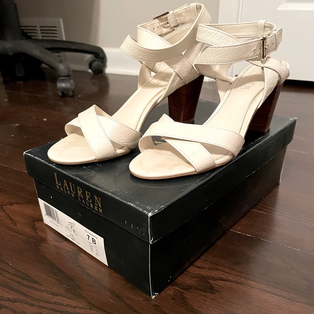 Ralph Lauren strap heel sandal